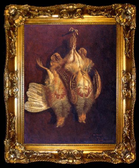 framed  William Roos Still Life with Partridges, ta009-2